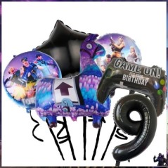 Joc de împușcături Fortnition Decor pentru petrecerea de aniversare Farfurie Cupă Cartoon Alpaca Llama Folie Globo Baby Shower R