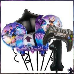 Joc de împușcături Fortnition Decor pentru petrecerea de aniversare Farfurie Cupă Cartoon Alpaca Llama Folie Globo Baby Shower R