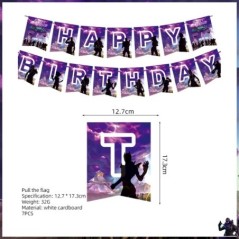 Joc de împușcături Fortnition Decor pentru petrecerea de aniversare Farfurie Cupă Cartoon Alpaca Llama Folie Globo Baby Shower R