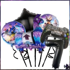 Joc de împușcături Fortnition Decor pentru petrecerea de aniversare Farfurie Cupă Cartoon Alpaca Llama Folie Globo Baby Shower R