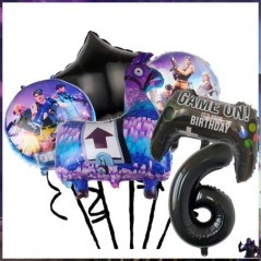 Joc de împușcături Fortnition Decor pentru petrecerea de aniversare Farfurie Cupă Cartoon Alpaca Llama Folie Globo Baby Shower R
