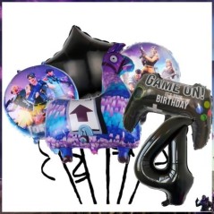 Joc de împușcături Fortnition Decor pentru petrecerea de aniversare Farfurie Cupă Cartoon Alpaca Llama Folie Globo Baby Shower R