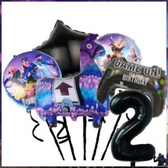 Joc de împușcături Fortnition Decor pentru petrecerea de aniversare Farfurie Cupă Cartoon Alpaca Llama Folie Globo Baby Shower R