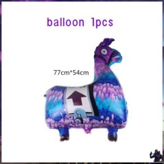 Joc de împușcături Fortnition Decor pentru petrecerea de aniversare Farfurie Cupă Cartoon Alpaca Llama Folie Globo Baby Shower R