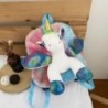 Rucsac cu unicorn cu blană de iarnă pentru copii mici, cu desene animate, rucsac pentru copii, grădiniță, geantă de umeri