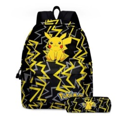 MINISO Set de 3 bucăți Rucsac Pokémon Pikachu pentru elevi de școală primară și gimnaziu ghiozdan băieți fete anime desene anima
