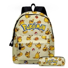 MINISO Set de 3 bucăți Rucsac Pokémon Pikachu pentru elevi de școală primară și gimnaziu ghiozdan băieți fete anime desene anima
