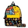 MINISO Set de 3 bucăți Rucsac Pokémon Pikachu pentru elevi de școală primară și gimnaziu ghiozdan băieți fete anime desene anima