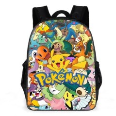 MINISO Set de 3 bucăți Rucsac Pokémon Pikachu pentru elevi de școală primară și gimnaziu ghiozdan băieți fete anime desene anima