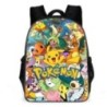 MINISO Set de 3 bucăți Rucsac Pokémon Pikachu pentru elevi de școală primară și gimnaziu ghiozdan băieți fete anime desene anima