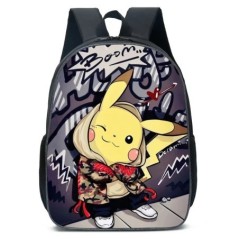 MINISO Set de 3 bucăți Rucsac Pokémon Pikachu pentru elevi de școală primară și gimnaziu ghiozdan băieți fete anime desene anima