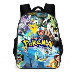 MINISO Set de 3 bucăți Rucsac Pokémon Pikachu pentru elevi de școală primară și gimnaziu ghiozdan băieți fete anime desene anima