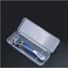 Cutie de depozitare pentru bărbierit pentru bărbați Suport pentru lame de ras din plastic transparent Cutie de ras portabil de c