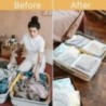 10 bucăți sac de călătorie cu fermoar înghețat geantă de depozitare din PE cu fermoar din plastic, geantă translucidă EVA, cu fe