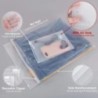 10 bucăți sac de călătorie cu fermoar înghețat geantă de depozitare din PE cu fermoar din plastic, geantă translucidă EVA, cu fe