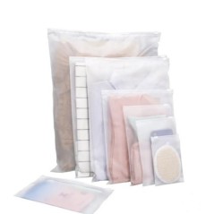 Îmbrăcat transparent haine cu fermoar lenjerie de corp șosete sac de depozitare din plastic PE pungi de buzunar auto-etanșe