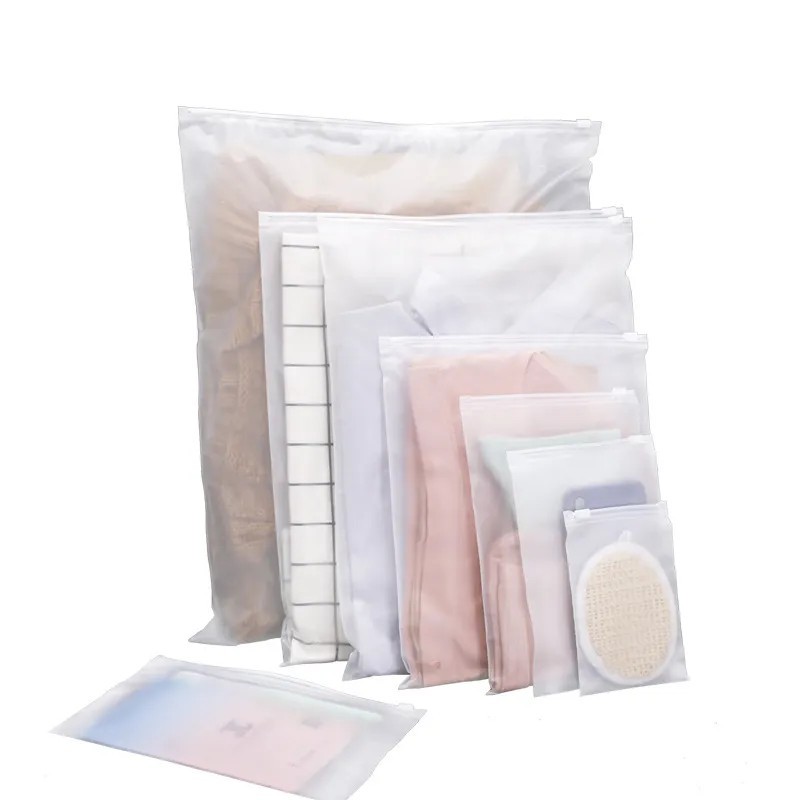 Îmbrăcat transparent haine cu fermoar lenjerie de corp șosete sac de depozitare din plastic PE pungi de buzunar auto-etanșe Îmbrăcat transparent haine cu fermoar lenjerie de corp șosete sac de depozitare din plastic PE pungi de buzunar auto-etanșe