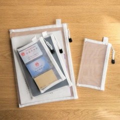 3 buc. A4/A5/A6 husă cu fermoar din plasă, geantă pentru documente, foldere de fișiere cu fermoar, impermeabile, rechizite de bi
