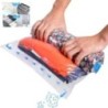 12 bucăți saci de depozitare pentru îmbrăcăminte cu compresie, cu rulare manuală în vid, pungă transparentă de ambalare a îmbrăc