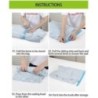 6 bucăți saci de compresie de călătorie roll-up pentru haine Bagaje Economisitor de spațiu Valize 35X50Cm Sac de vid convenabil