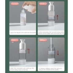 15ml 30ml 50ml Flacon cu pompă pentru cremă cosmetică fără aer Dispenser de călătorie Container de machiaj pentru loțiune cu gel