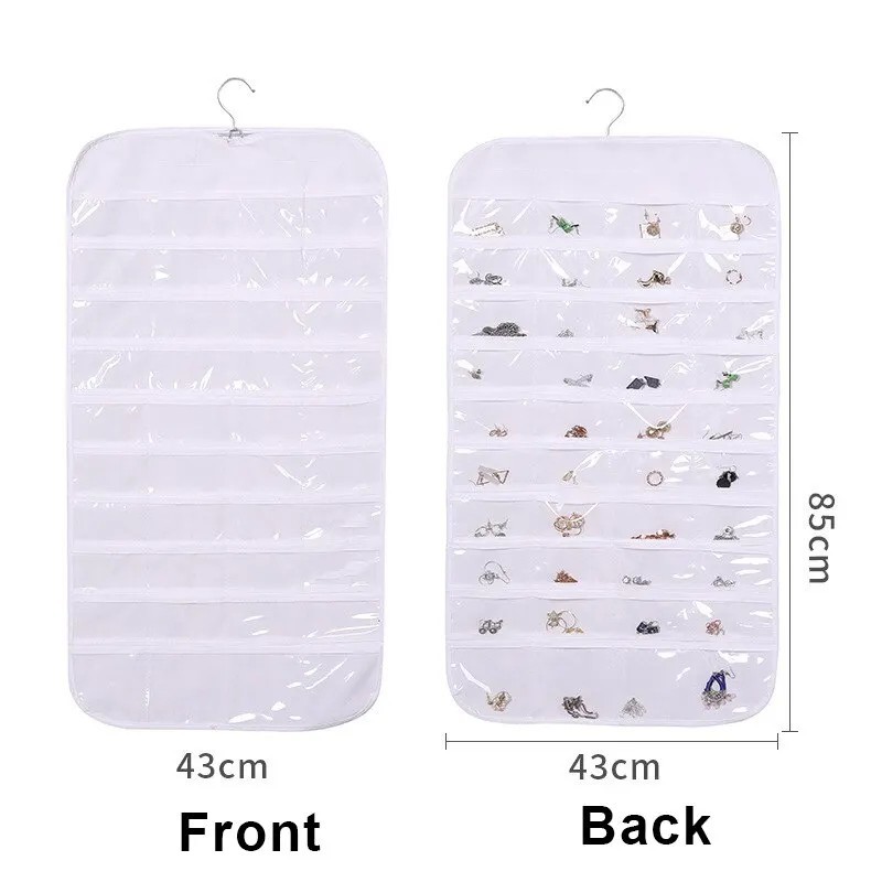 1buc 80 de buzunare agățat organizator de bijuterii pentru femei, cercei, colier, brățară, accesorii pentru inele, suport pentru 1buc 80 de buzunare agățat organizator de bijuterii pentru femei, cercei, colier, brățară, accesorii pentru inele, suport pentru