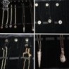 Carcasă portabilă pentru bijuterii de călătorie din catifea, cu rolă, organizator pentru colier, lanț, brățară, suport de afișar