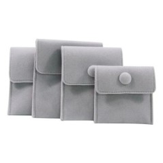 10 bucăți saci de bijuterii și bijuterii buzunar de pluș buzunar cu buton îngroșat și delicat de catifea inel colier geantă de d