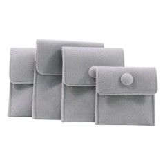 10 bucăți saci de bijuterii și bijuterii buzunar de pluș buzunar cu buton îngroșat și delicat de catifea inel colier geantă de d