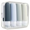 Accesorii pentru sticle de călătorie din silicon. Recipiente portabile, fără BPA, care se stoarce, cu o geantă de toaletă transp