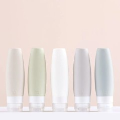 60/90 ml Sticlă de călătorie din silicon portabilă Recipient de lichid Ambalaj gol reîncărcat Puncte de loțiune Recipient pentru