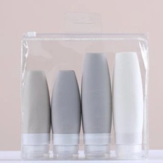 60/90 ml Sticlă de călătorie din silicon portabilă Recipient de lichid Ambalaj gol reîncărcat Puncte de loțiune Recipient pentru