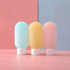 3 bucăți/set sticle reîncărcabile 60 ml 100 ml recipient moale pentru loțiune din silicon Tub de stoarcere sticla goală sticla p