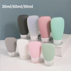 30/60/90 ml Sticla portabilă reîncărcabilă de călătorie, din silicon, articole de toaletă esențiale, pentru șampon, cremă hidrat