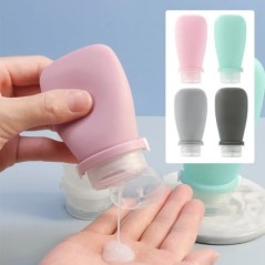 Sticlă portabilă de călătorie din silicon pentru depozitare cosmetice Sticlă reîncărcabilă de loțiune Recipient de șampon rezist