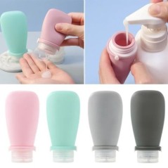 Sticlă portabilă de călătorie din silicon pentru depozitare cosmetice Sticlă reîncărcabilă de loțiune Recipient de șampon rezist