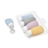 4 bucăți 60 ml loțiune cosmetică flacon reîncărcat tub flacon strângere sticle flip-top șampon și gel de spălat corporal pentru 