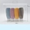 4 bucăți 60 ml loțiune cosmetică flacon reîncărcat tub flacon strângere sticle flip-top șampon și gel de spălat corporal pentru 