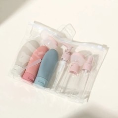 Set de sticle de parfum Spray reîncărcat Loțiune șampon Tub de duș Îmbuteliere Rezervor cosmetice de călătorie pentru lichide In