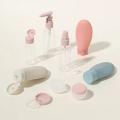 Set de sticle de parfum Spray reîncărcat Loțiune șampon Tub de duș Îmbuteliere Rezervor cosmetice de călătorie pentru lichide In