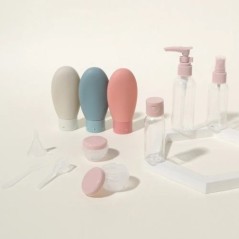 Set de sticle de parfum Spray reîncărcat Loțiune șampon Tub de duș Îmbuteliere Rezervor cosmetice de călătorie pentru lichide In