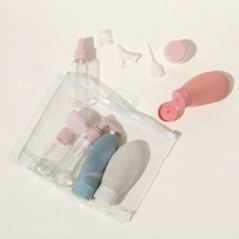 Set de sticle de parfum Spray reîncărcat Loțiune șampon Tub de duș Îmbuteliere Rezervor cosmetice de călătorie pentru lichide In