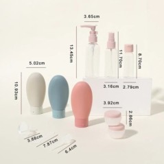 Set de sticle de parfum Spray reîncărcat Loțiune șampon Tub de duș Îmbuteliere Rezervor cosmetice de călătorie pentru lichide In