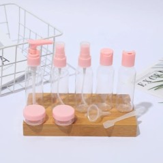 Set de sticle de călătorie reîncărcabile 9 buc. Spray pentru dozare loțiune gel de duș esență șampon cosmetice container gol dep