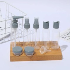 Set de sticle de călătorie reîncărcabile 9 buc. Spray pentru dozare loțiune gel de duș esență șampon cosmetice container gol dep