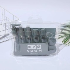 Set de sticle de călătorie reîncărcabile 9 buc. Spray pentru dozare loțiune gel de duș esență șampon cosmetice container gol dep