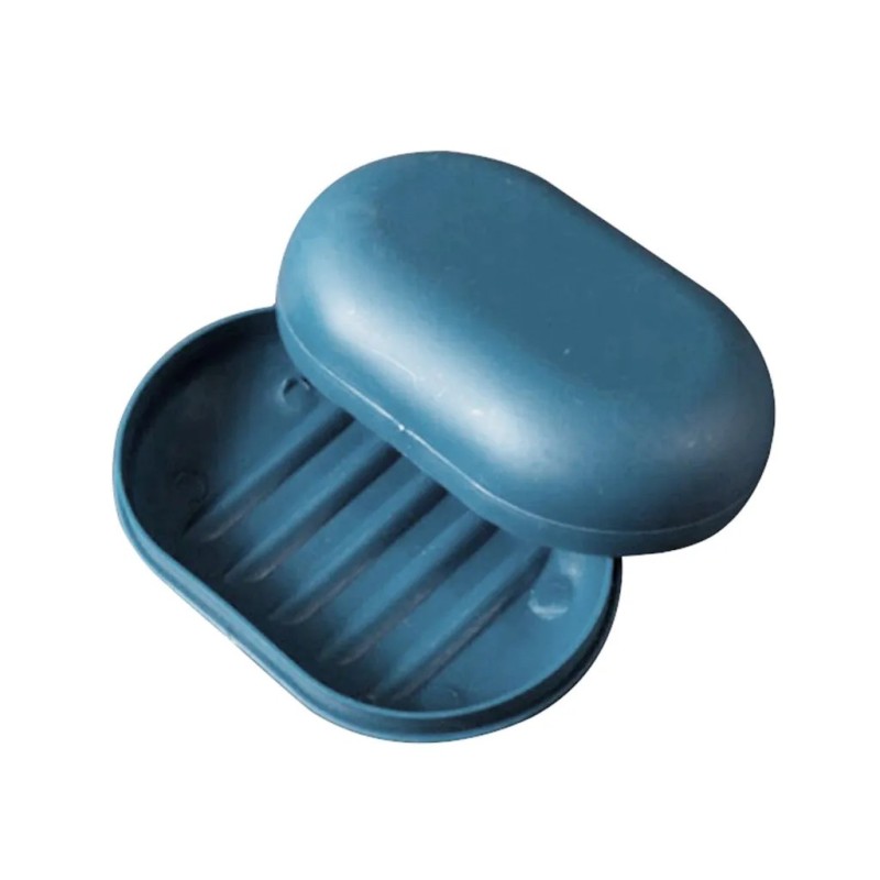 Cutie de săpun de duș de baie din plastic, cu capace, portabilă de călătorie, tavă mică pentru săpun, farfurie, suport pentru de