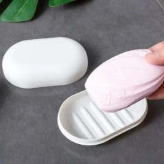Cutie de săpun de duș de baie din plastic, cu capace, portabilă de călătorie, tavă mică pentru săpun, farfurie, suport pentru de