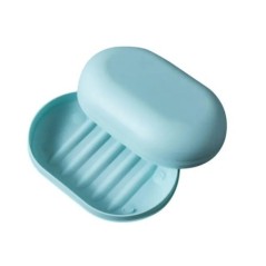 Cutie de săpun de duș de baie din plastic, cu capace, portabilă de călătorie, tavă mică pentru săpun, farfurie, suport pentru de