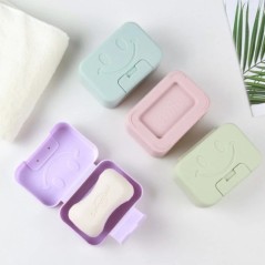 Cutie de săpun pentru față Cutie portabilă de călătorie pentru săpun, impermeabilă, convenabil, toaletă, baie, tavă drăguță de d
